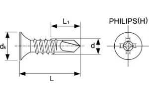 Philips Bugle Head Self-Drilling Screw (Zinc Plated)